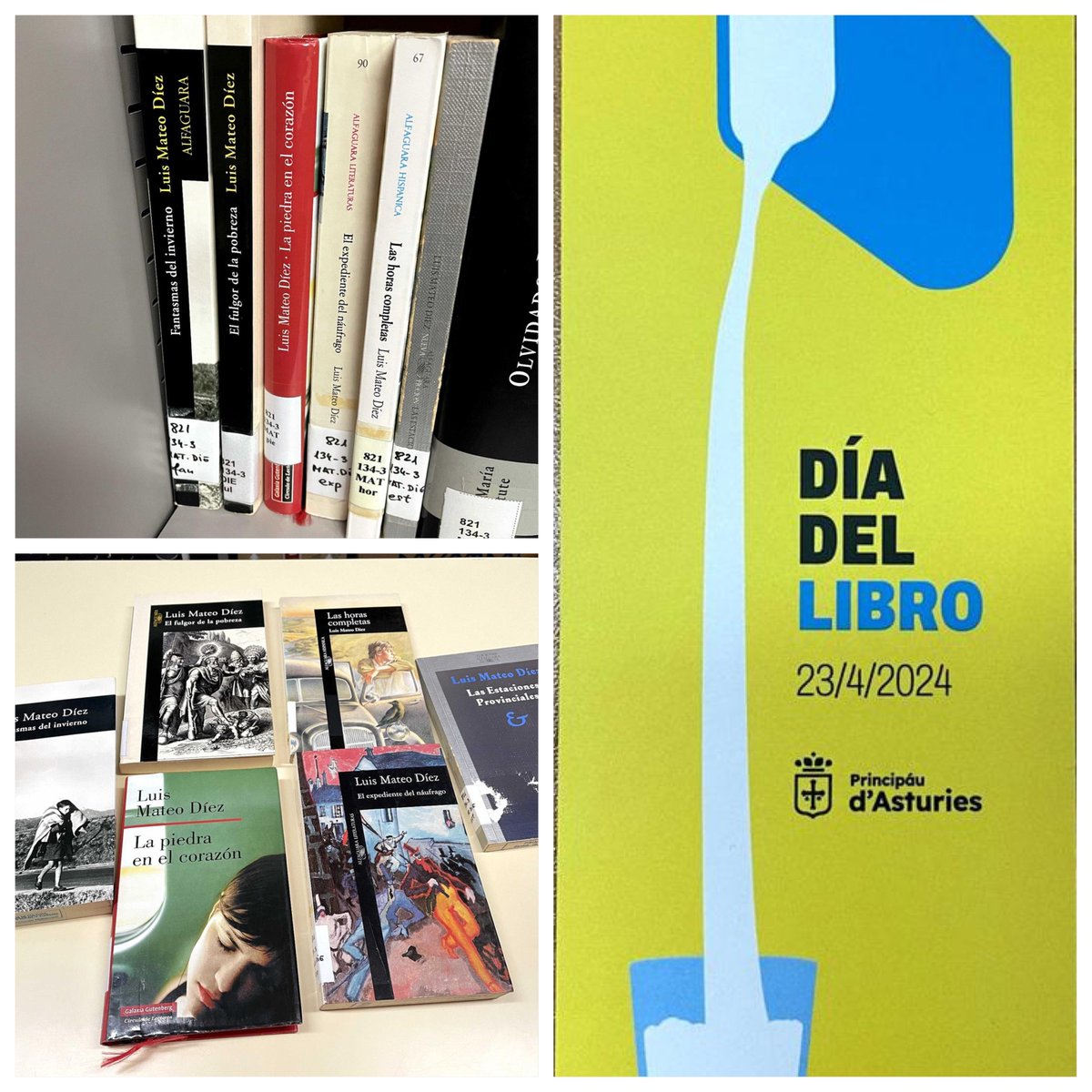 Feliz #díadellibro #23deabril 
Felicitaciones a #luismateodíez  que hoy recoge el  #PremioCervantes2023 
Luis Mateo Díez Rodríguez, natural de nuestra comarca vecina, L.laciana, a la q nos une la lengua, tradiciones y esa narración oral en los filandones #somiedo <a href="/Biblioasturias/">Biblioasturias</a>