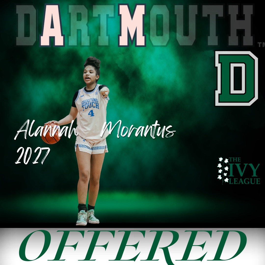 So thankful to recieve an offer from <a href="/DartmouthWBB/">Dartmouth Women's Basketball</a>. Thank you to all who are showing love and supporting me throughout my journey! <a href="/ShootingTouchMA/">Shooting Touch Boston</a>