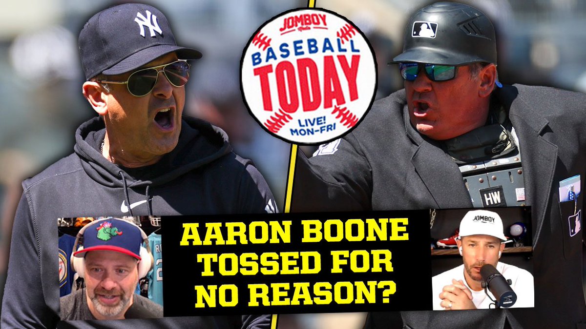 🚨 BASEBALL TODAY 🚨 - Aaron Boone ejected for no reason - Does MLB have an umpire problem? - 4 stud pitching performances Monday - White Sox fall to 3-19 - Nolan Gorman walk-off HR WATCH: youtube.com/watch?v=D-E9VZ… LISTEN: tinyurl.com/4mjp7pet