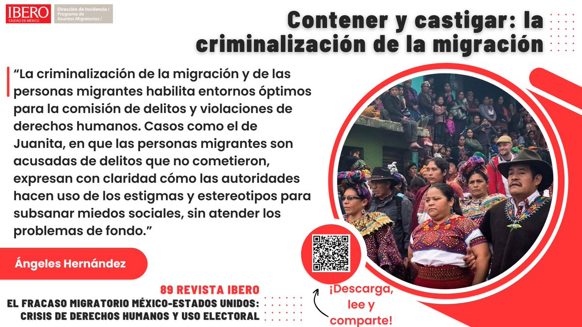 🔥El caso de Juanita no es una falla de los sistemas migratorio y de justicia de este país, es representativo de lo que enfrentan miles de personas forzadas a cruzar 🇲🇽en busca de mejores condiciones de vida: la criminalización de la migración

Leer aquí 👉bit.ly/49P47pt