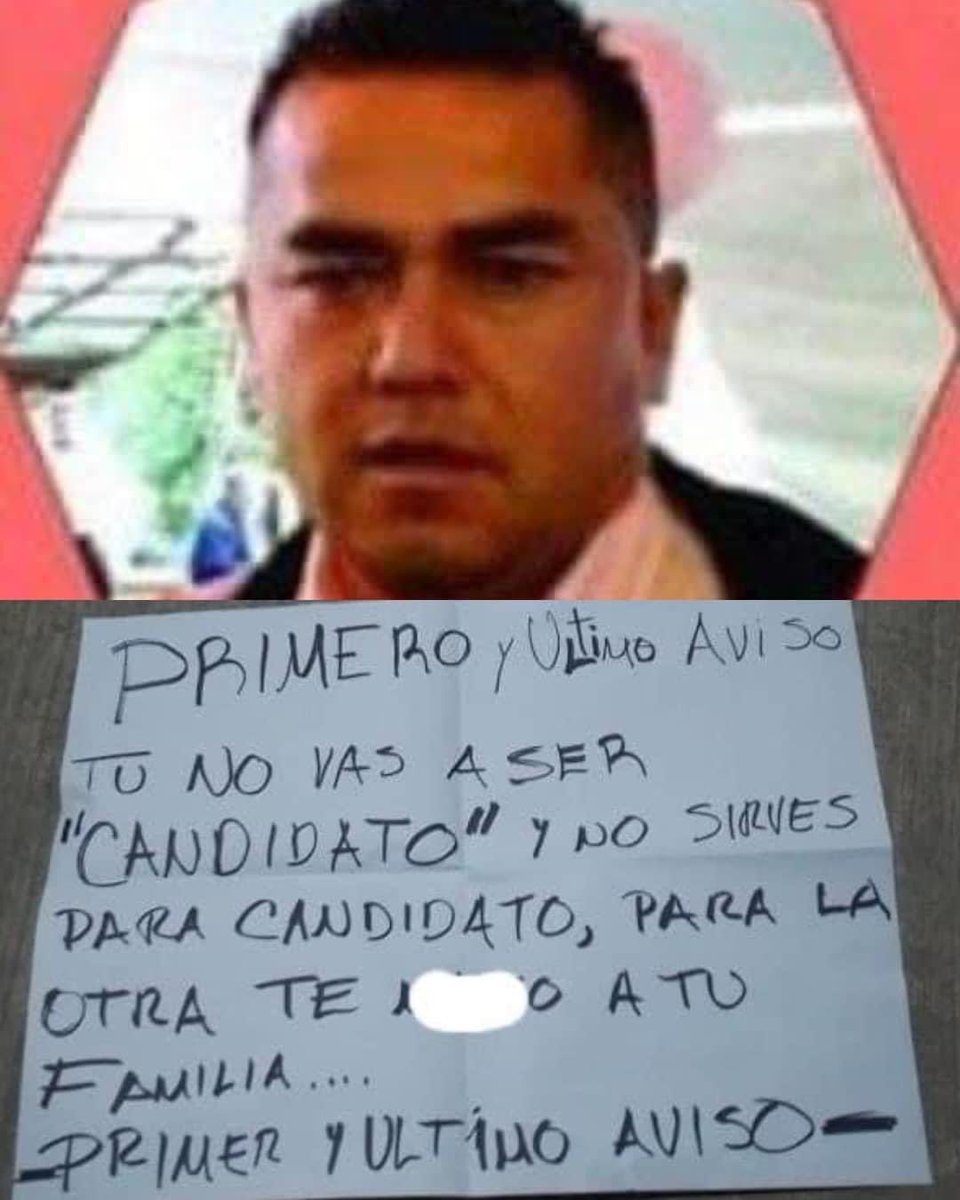 Primero y último aviso Balean la casa del candidato de MC Arturo Lara de la Cruz resultó herido en una pierna y fue advertido para que no compita por la presidencia municipal de Amanalco. Hasta el momento se reporta estable.