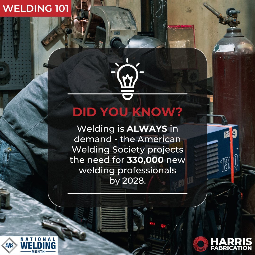 TheHarrisFab's tweet photo. Interested in learning a skilled trade to provide you with limitless career opportunities? Welding professionals are always in demand! Learn more about the welding workforce outlook at https://t.co/x2JEqyNtUr or contact Harris Fabrication to find out more.

#NWM2024 #learnatrade https://t.co/a1vWtP7Qmq