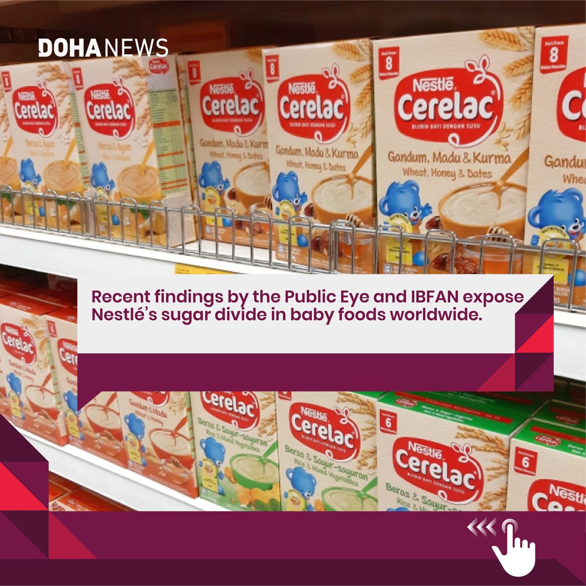 dohanews's tweet photo. Investigation reveals @Nestle’s significant sugar content discrepancies in baby food across different markets, sparking calls for regulatory action and raising concerns over infant nutrition standards.

Swipe to find out all about it. https://t.co/mf05YCvTIA