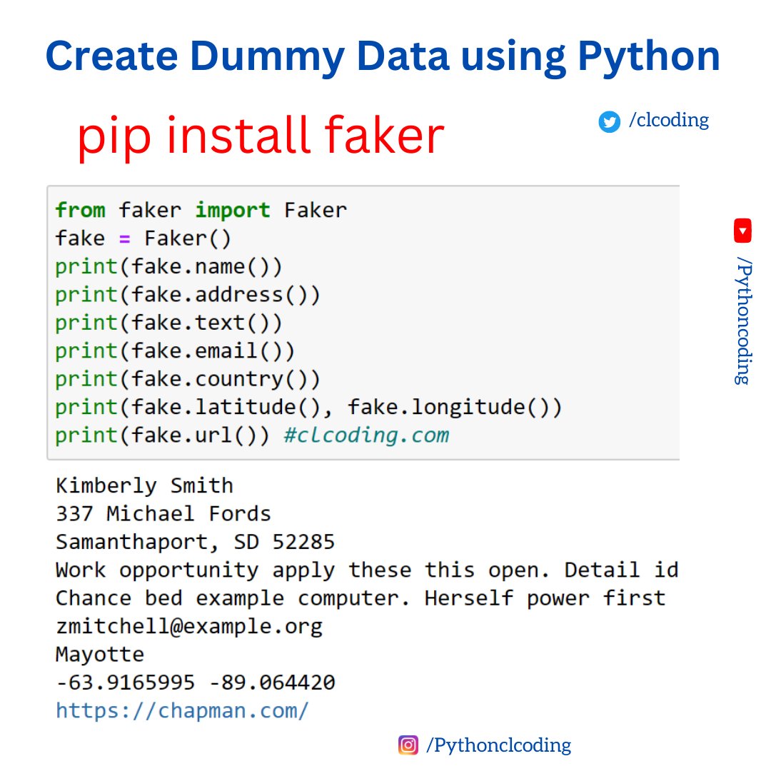 Create Dummy Data using Python