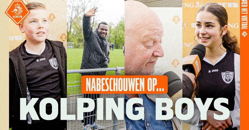 KNVB's tweet photo. In de eerste aflevering van "𝐍𝐚𝐛𝐞𝐬𝐜𝐡𝐨𝐮𝐰𝐞𝐧 𝐎𝐩" vragen we de mensen bij Kolping Boys het amateurshirt van het lijf. Én dat levert prachtige beelden en reacties op. Bekijk de aflevering hieronder! 🤣⤵️

#VierHetVoetbal #NabeschouwenOp
