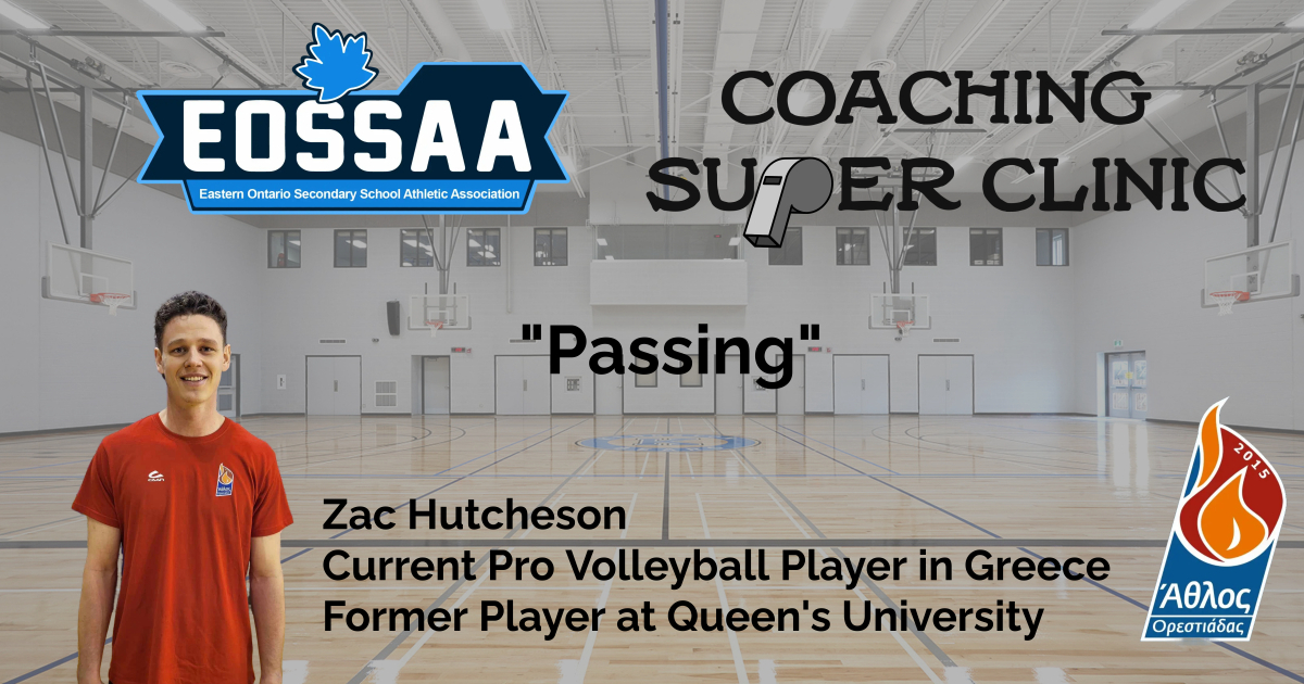 Unfortunately, Ryan Ratushniak is unable to join us this weekend but we are thrilled to have Zac Hutcheson join our line-up.  Zac played professional volleyball in Greece this past year. 

A few spots still remain.  Register by visiting 
bit.ly/EOSSAAcoaching…