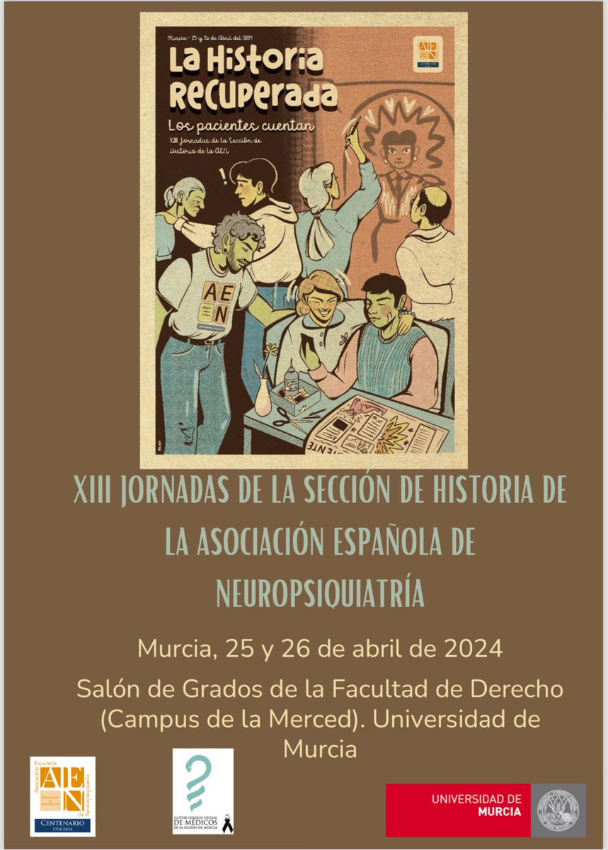 AMuSM_AEN's tweet photo. Calentando motores para las XIII Jornadas de Historia de la AEN-PSM. Agradecemos la colaboración de @commurcia y de @UMU por hacerlas posibles. https://t.co/YBqJqBFgcG