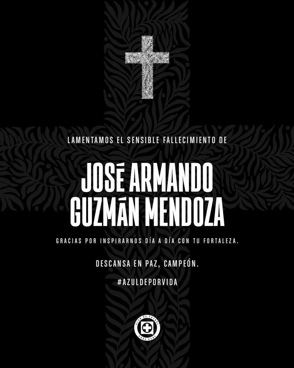 Gracias por inspirarnos día a día con tu fortaleza, José Armando. 

Descansa en Paz, campeón. 

#AzulDePorVida