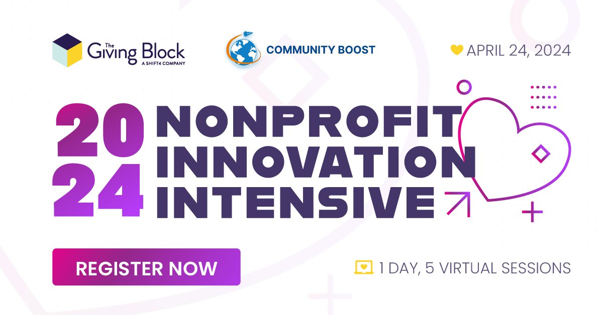 🚨 We're ONE day away! 🚨 Join us and @CommunityBoost for the Nonprofit Innovation Intensive, April 24th, 10 AM - 4:45 PM ET! Explore new tools, network, and earn up to 5 CFRE credits—all free. 🔗 Register below and we look forward to seeing you there! bit.ly/3xQwAy5