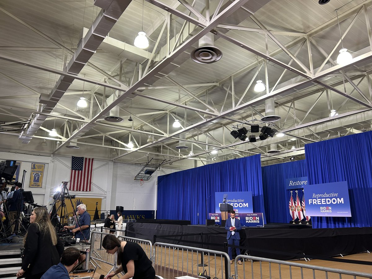 In Tampa waiting for President Biden to speak about reproductive rights. You can look for my live coverage on @winknews starting at 3.