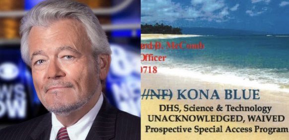 George Knapp on Kona Blue “The opposition mounted as soon as DHS principals began to knock on doors and ask questions about how to access the unusual materials recovered from crash sites that had been stashed in the bowels of various defense contractors.” #ufox #ufotwitter #ufo