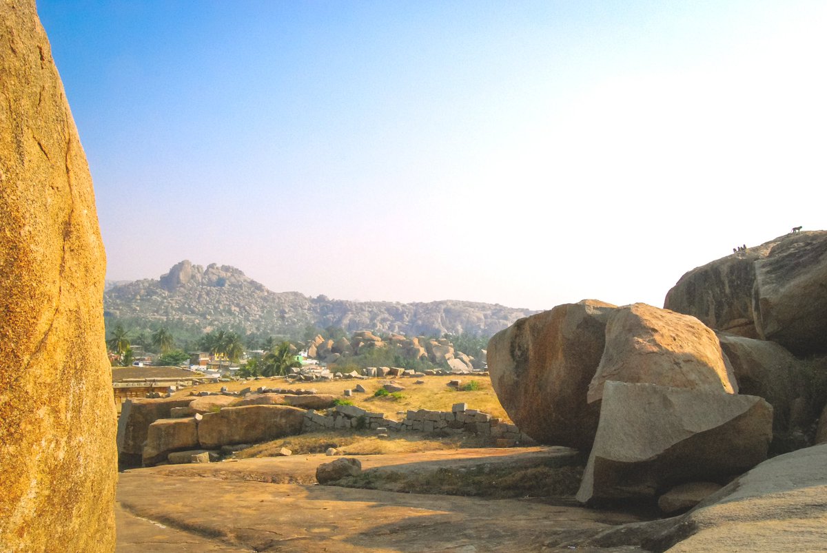 The boulders in Hampi, India have the same composition as granite. They are a part of what is known as the Eastern Dharwar Craton. A Unesco World Heritage Site.