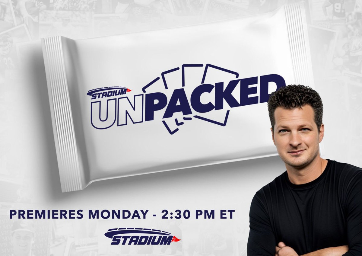 So excited to be part of a new TV show about #sportscards and #memorabilia! It’s called #unpacked and will air on the @Stadium network. Check out our debut episode on Monday at 2:30/1:30 Central on watchstadium.com or the Stadium app.