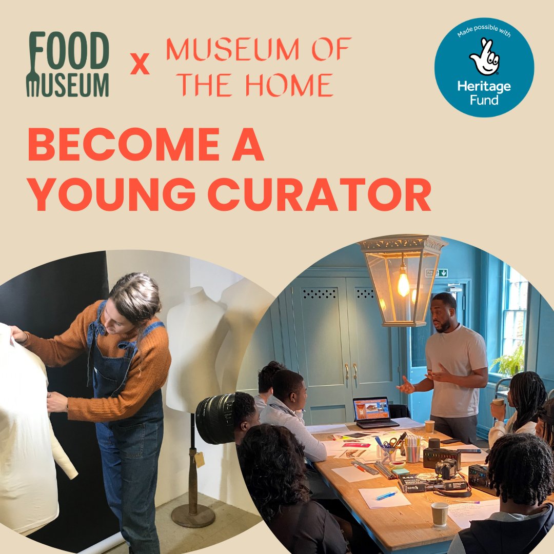 Want to become a Young Curator at the Food Museum and @MuseumoftheHome? 🧑‍🎨 We've extended the application deadline until Tuesday 14 May! 🥳 If you're aged 16-17 and live in Suffolk or London, you can get free training & experience in arts & heritage 🖼️ foodmuseum.org.uk/become-a-young…