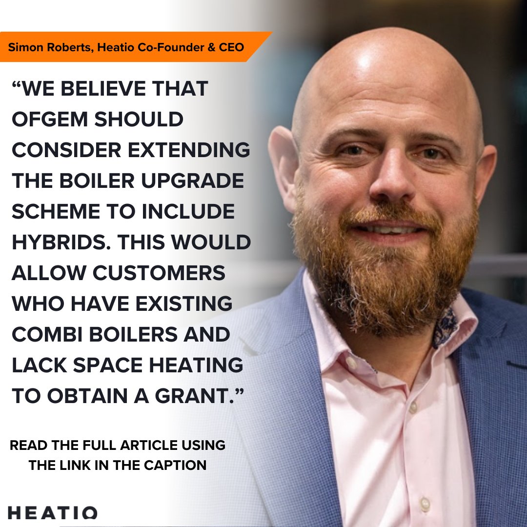 Simon Roberts, Co-Founder and CEO of Heatio, entered the hybrid heat pump debate in a recent article by @rei_digital. You can read the article here: tinyurl.com/Renewable-Ener… #RenewableEnergy #HeatPumpGrant #Ofgem #HeatPumpSavings #HeatPumpDebate #HybridHeatPump