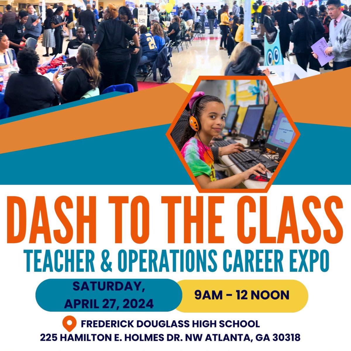 apsupdate's tweet photo. Dream of sculpting young minds? Dash to Class at Douglass HS! 🏫 Join us for our Teacher & Operations Career Expo on April 27th from 9 am to 12 pm. Find your dream job and be a part of our family! #APSCareers #SayYestoAPS RSVP TODAY https://t.co/5I7jSbWgbn https://t.co/wSZwqtME0f
