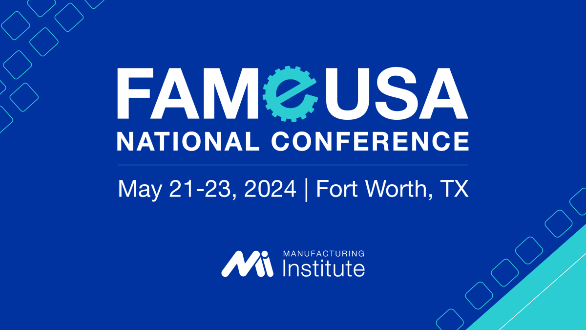 The FAME National Conference is a month away 👀 Join the MI for three days of learning, improving, supporting and growing with the #FAMEUSA network, sponsored in part by @arconic foundation. Register today: cvent.me/rWrY5P #FAMEWorks