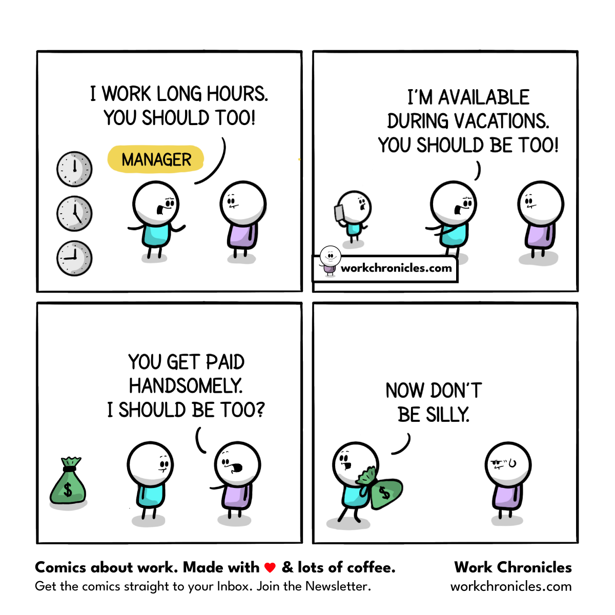 _workchronicles's tweet image. You should work long hours