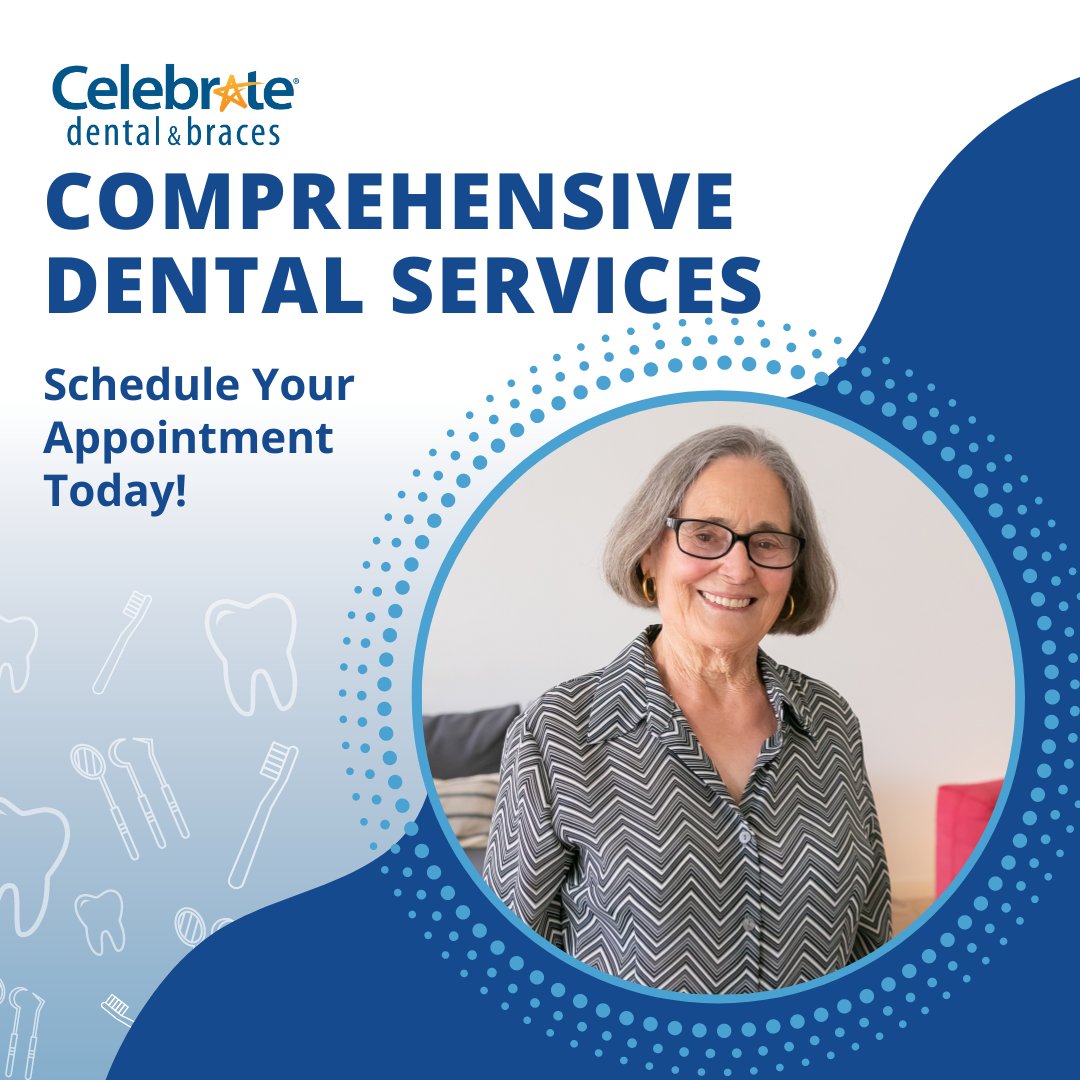 CelebrateDent's tweet photo. Explore the many amazing dental services we offer at Celebrate Dental &amp; Braces! We’ll have your teeth shining and you smiling after every appointment. 😃 https://t.co/UhqdCS2f88 https://t.co/RV1logXfgZ