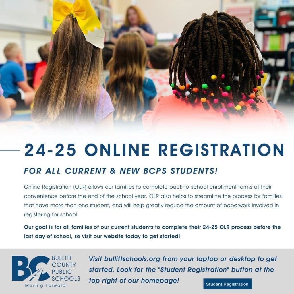 Please take a few moments to complete the Online Registration. This registration is mandatory for every school year. As of now, BCHS only has 36.4% of OLR completed! Each completed OLR will enter that students name into a drawing to win a pair of Airpods!  #WeAreBC #ExpectMore