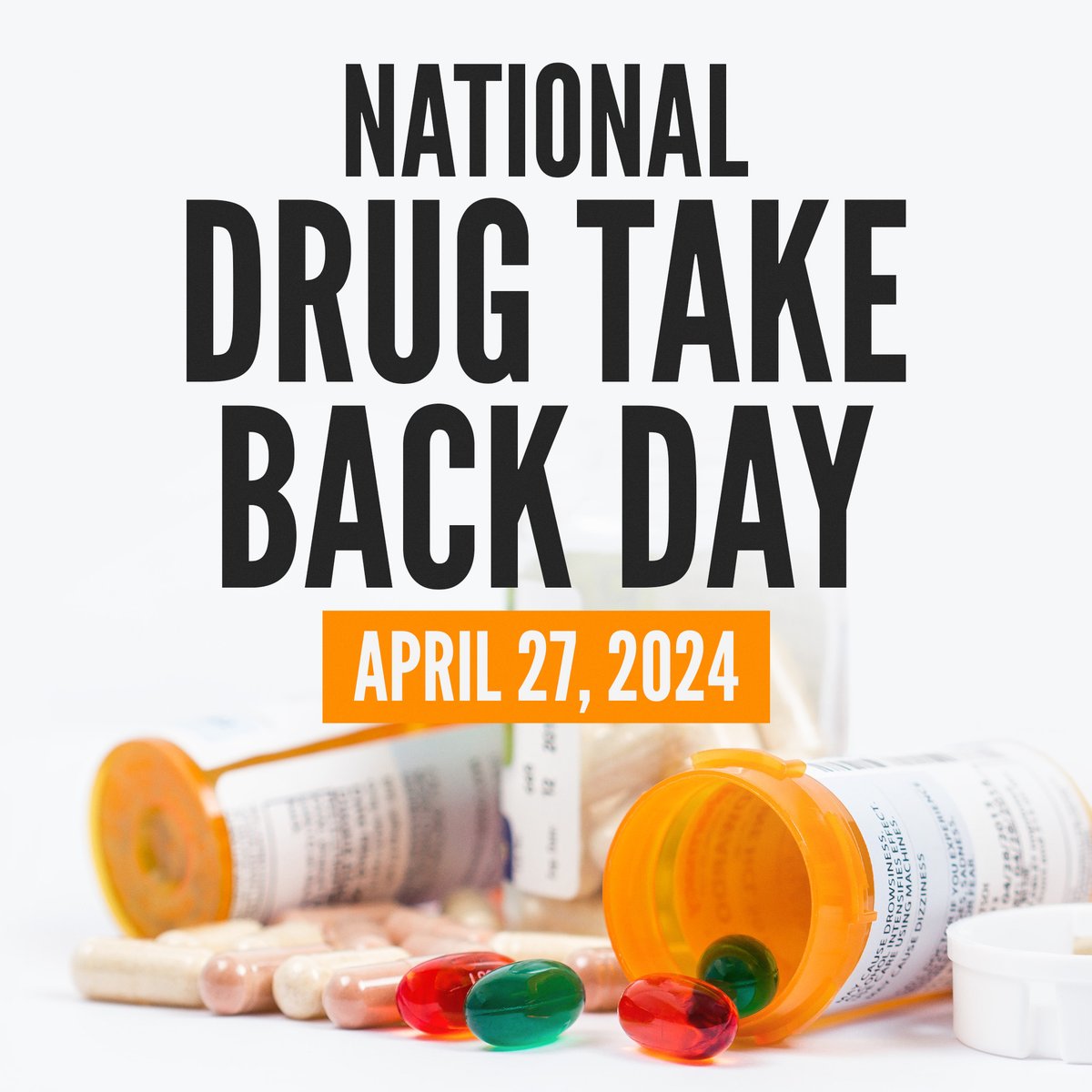 RepSapik's tweet image. This Saturday, April 27, is National Drug Take Back Day, a chance to safely dispose of unused or expired medications. Follow the links to find collection sites near you, as well as locations that accept drop-offs year-round.

dhs.wisconsin.gov/opioids/drug-t…