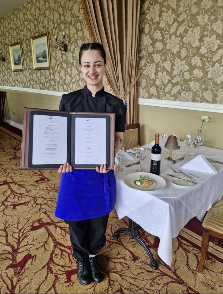 LakeHotel's tweet photo. Wishing our colleague Tamara the very best of luck for her YesChef, Young Chef of the year assessment this evening. Tamara will be serving and describing her dishes to the judges in our Castlelough Restaurant. Best of luck Tamara 💖 #yeschef #youngchef #chefawards #chefoftheyear https://t.co/gRxkHGMHd7