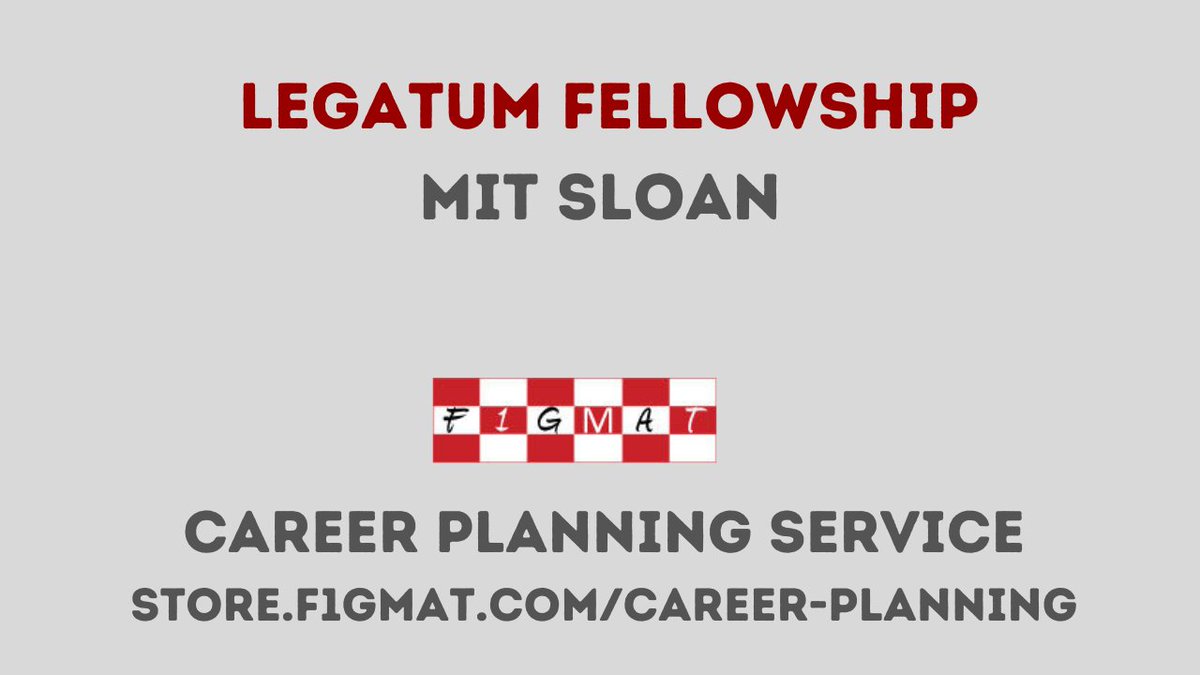 Apart from the financial grant, fellows are also eligible for mentorship through an Entrepreneur-in-Residence program.

Read: What is a Legatum Fellowship?
f1gmat.com/mit-legatum-fe…

#careerdevelopment #careeradvancement #careercoach #sloan #mit #mitsloan