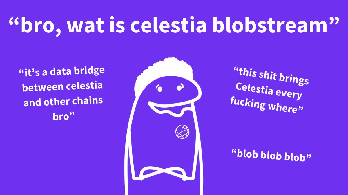 “bro, wat is celestia blobstream” A brief explanation of @CelestiaOrg Blobstream, in (very) simple terms. 🧵