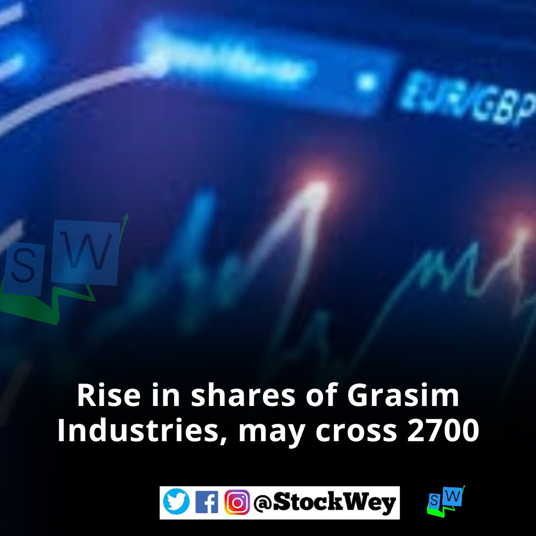 Rise in shares of Grasim Industries, may cross 2700! #MarketsWithMC #Sharemarket #Stockmarket #stockweyindia #stockweynews #stockwey @stockwey