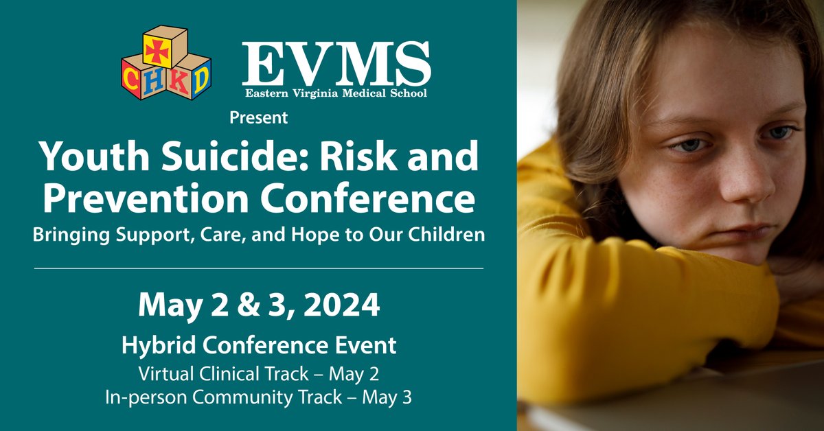 Healthcare professionals, clinicians, community agencies, and parents who work with youth—join us to address the youth #mentalhealth crisis. Learn about resources, support programs, treatment strategies, and ways to prevent suicide. Register today at bit.ly/3TBOpsR.