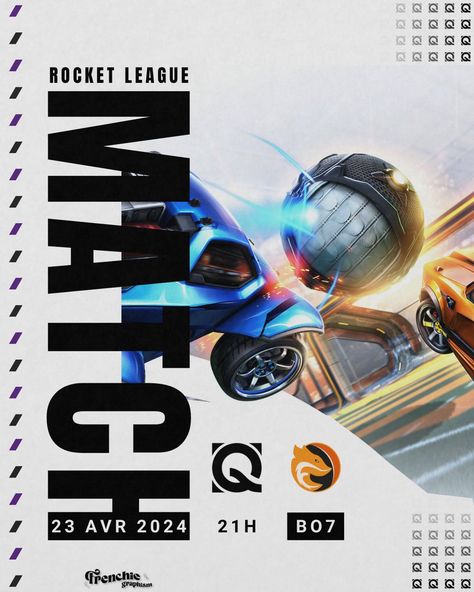 QuattroSquad's tweet photo. Showmatch pour notre équipe #RocketLeague 

🆚 | @EquinoxeEsport 
⌚ | 23/04/2024 à 21h 
📹 | Cast par @coachgrosloup : https://t.co/pEB5zPcC7k

Discord | https://t.co/WEv1W9QVWk  

#4SQUAD https://t.co/E2T4mfRpMF