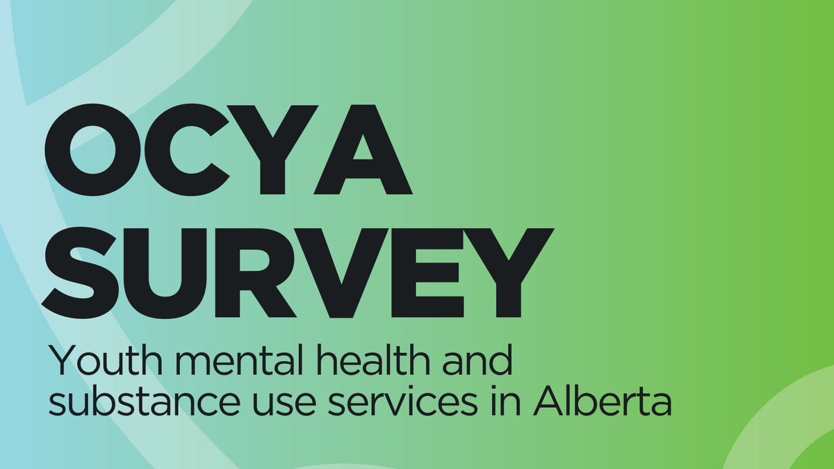 We are seeking feedback on the challenges young people face with mental health and substance use services in Alberta. Please share your experiences by completing our survey by May 30: bit.ly/OCYASurvey