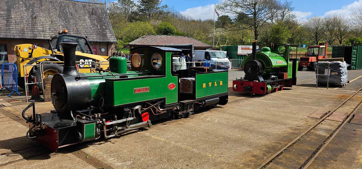 It’s been a glorious day here on the west coast of Cumbria, capped off by the arrival of the two visiting engines for next week’s Gala celebrations! 💚🚂 You can book your tickets to the gala here: ravenglass-railway.co.uk/events/2024-ga…