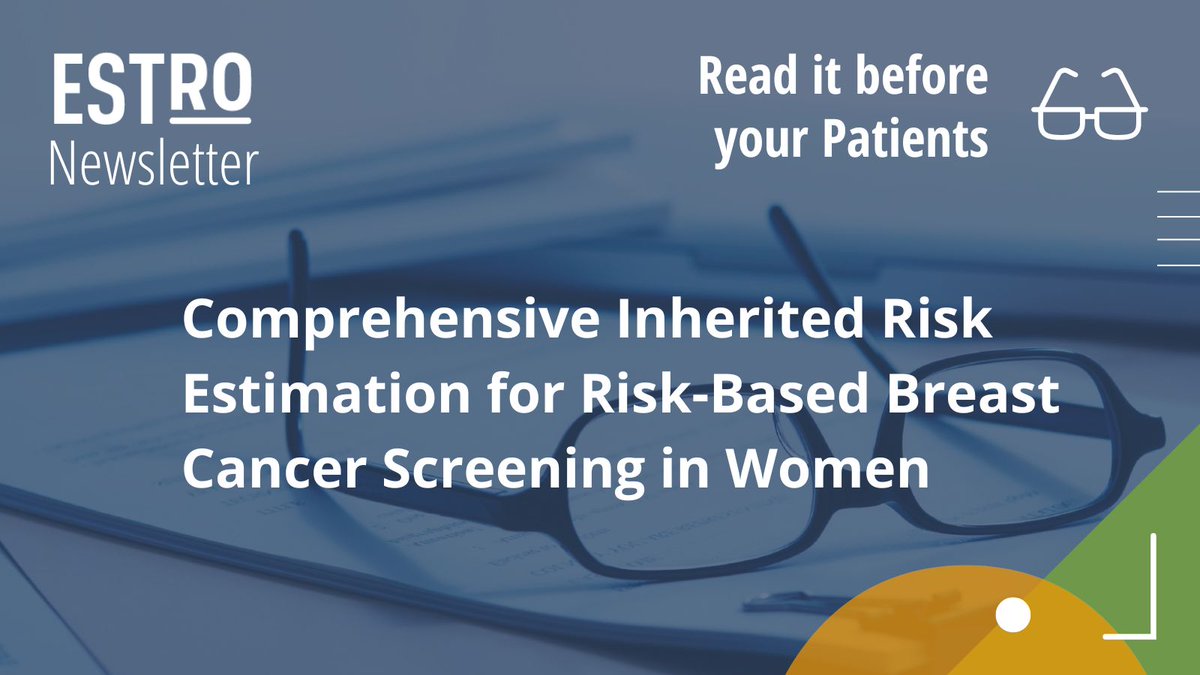 Comprehensive Inherited Risk Estimation for Risk-Based Breast Cancer Screening in Women, published in JCO.
Read it before your patients 👉 bit.ly/3QhedIR