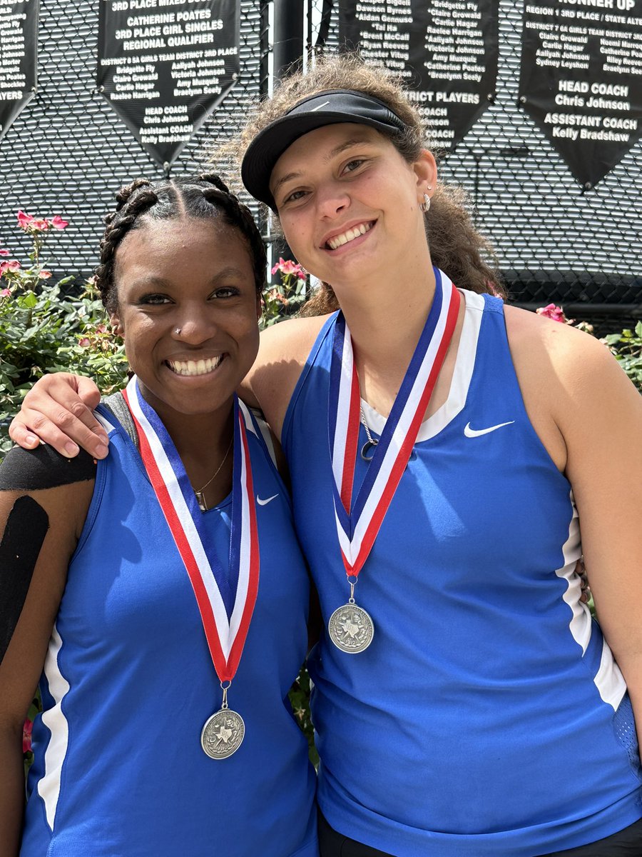 🥈District Runner-Ups🥈Girls Doubles, and regional qualifiers - Naima Ghnaim and Nyssa Longmiles!