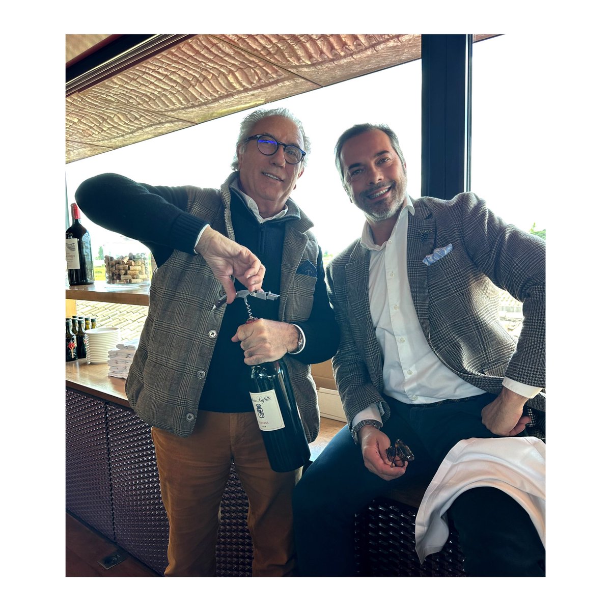 Philippe Mengin at Les Primeurs with great company the master Michel Rolland, the best sommelier Andreas Larsson and a great friend Jean François Galhaud. 🍷💯⚜️🗝️🏰✨