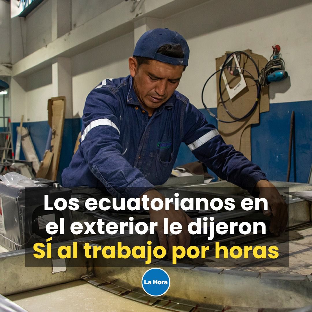 lahoraecuador's tweet photo. La pregunta de la consulta popular sobre el trabajo por horas tuvo el 63,94% de apoyo ✅ de los ecuatorianos que viven en Estados Unidos y Canadá. ¿Qué otras preguntas ganaron en el exterior? 👉🏻 https://t.co/muhjs765YI https://t.co/FmOtxs9TMT