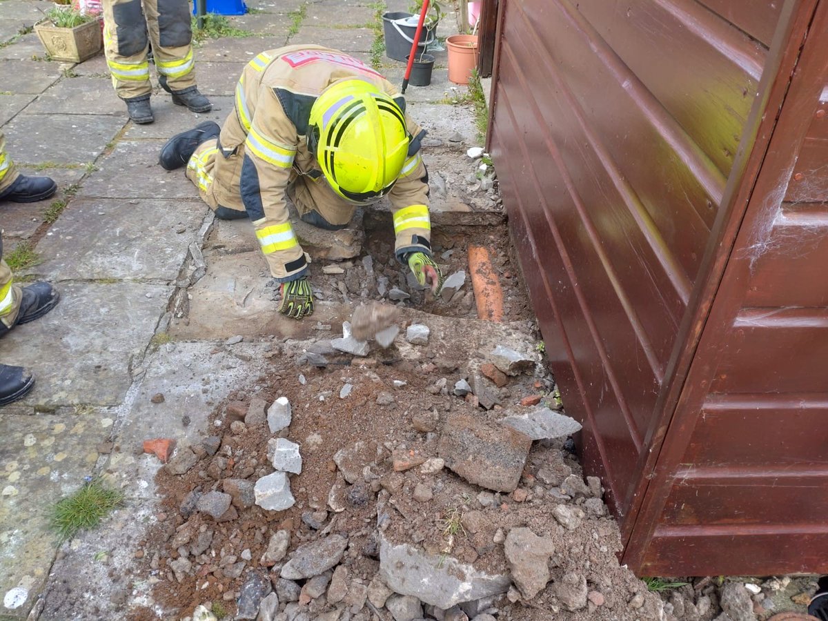 Earlier today, the Swansea West crew and Wales Urban Search and Rescue Team rescued Jock, a three-year-old Poodle, who had become stuck under a property.

Crews successfully managed to rescue Jock who was alive and well!

Read the full story here - pulse.ly/wat6b688iy