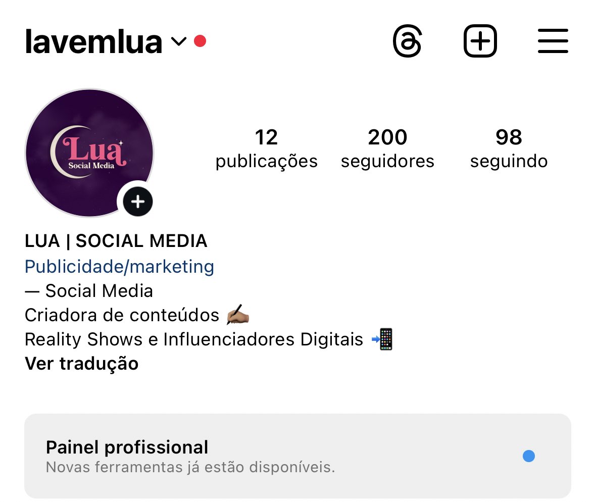 200 mil lá no meu perfil profissional da rede ao lado, que gracinha 🥹