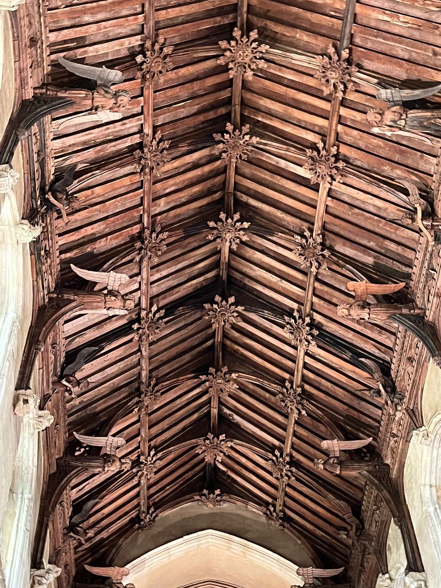 The astonishing roof of Wymondham Abbey we visited today