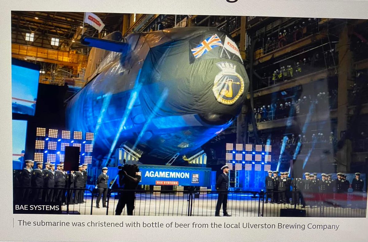 walktoenjoy's tweet photo. So impressed that my friends beer was used for the christening of a new submarine, Agamemnom! #UlverstonBrewingCompany, #CelebrationAle https://t.co/5UW7eBr5wf