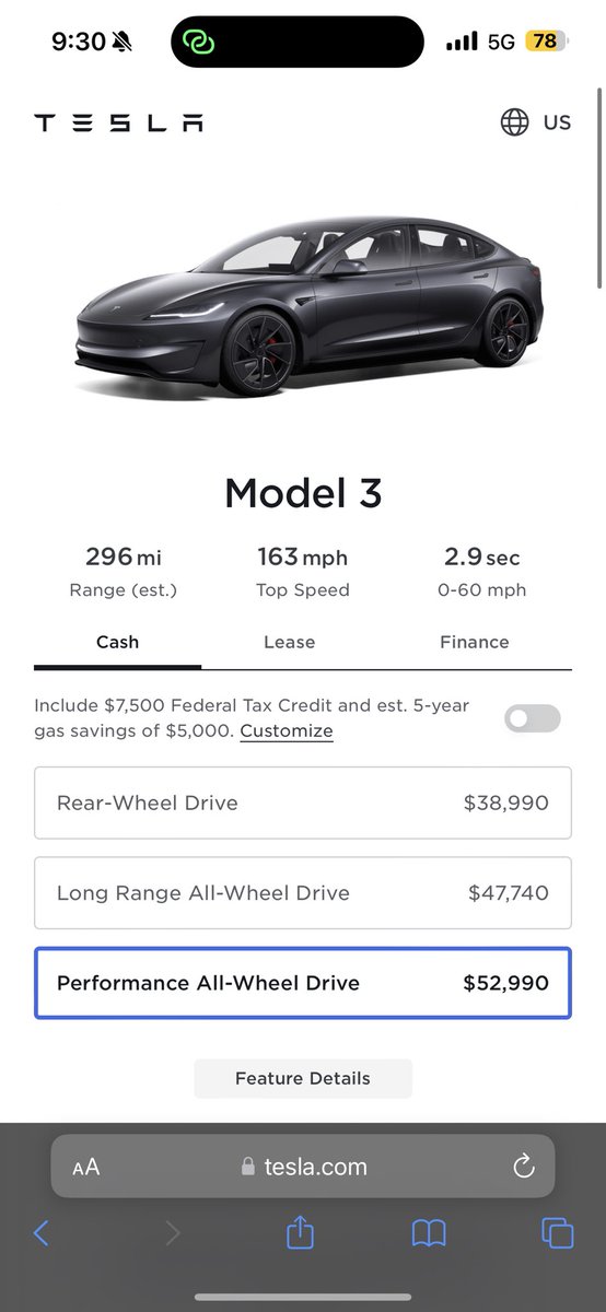 ChadChristian31's tweet photo. Model 3 Performance is now available to order on configuration screen 👀
No ludicrous/plaid name 🤔
New sport seats ✅
2.9 0-60 😳
@SjvTesla @teslaownersSV what’s your thoughts? 

#performance #model3 #sportseats #highland #tesla #fsd #fast #electric #new https://t.co/BNWOiC7xB6