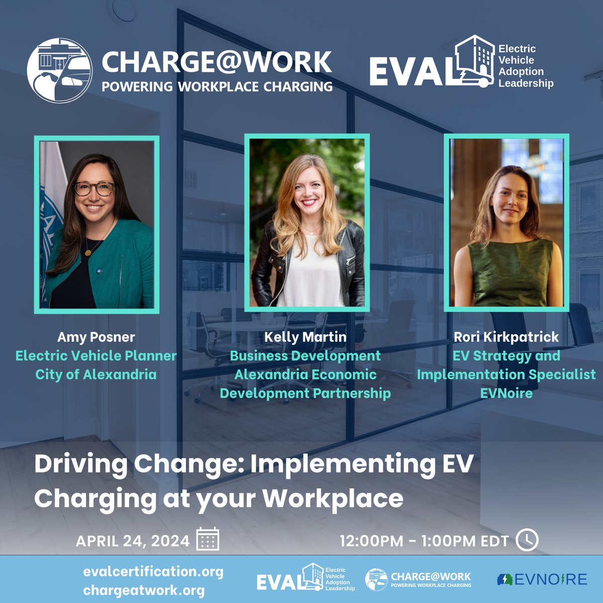 AlexandriaEcon's tweet photo. TOMORROW: Discover the future of workplace electric vehicle (EV) charging⚡️⚡️⚡️

💻 Driving Change: Implementing EV Charging at your Workplace Webinar
🗓️ Wednesday, April 24
🕔 12:00 - 1:00 p.m. EDT
🔗 Click here to register: https://t.co/UkaTHqwkg4

#SustainableFuture #GrowALX https://t.co/Ca8KHGLRug