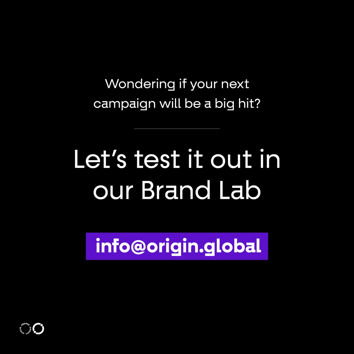 Crafting a campaign concept is simple, but measuring its impact on conversions is the real challenge. ​

​That's where ORIGIN comes in...​

Curious? Reach out to us at: info@origin.global 

#origin #weareorigin #creativeblock #agencylife #EEG #brainwaves