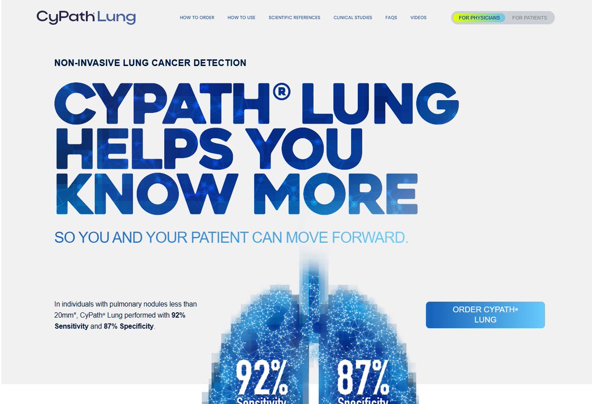Our new website for #CyPathLung is now live at cypathlung.com.  Check out the 'toggle' in upper right that switches from physician-focused side of the site to the patient-focused side of the site.
#lungcancer #lungcancerscreening #screeningsaveslives #cancerdiagnostics