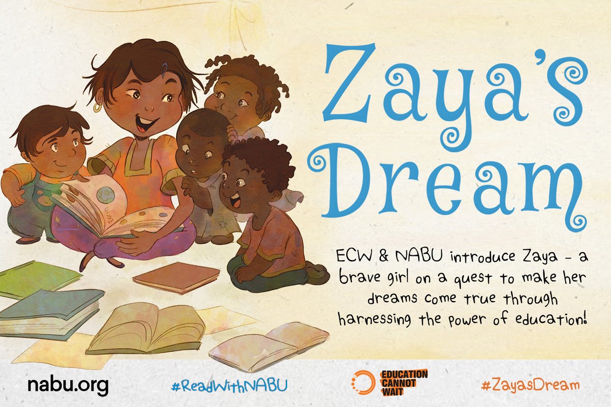 Education is a #HumanRight & every child deserves a safe, inclusive #QualityEducation! This #WorldBookDay, #ECW & @NABUorg launch children’s book #ZayasDream💫, celebrating one brave girl’s quest to make her dreams come true! 📙Get your copy TODAY! a.co/d/fXsXenM