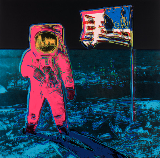 Warhol's 'Moonwalk' (Lot 166) dazzled at $365,000—shooting way past its $150k estimate. How does the pop icon keep soaring nearly 4 decades after his passing? #ArtMarket #Warhol #Moonwalk @phillipsauction