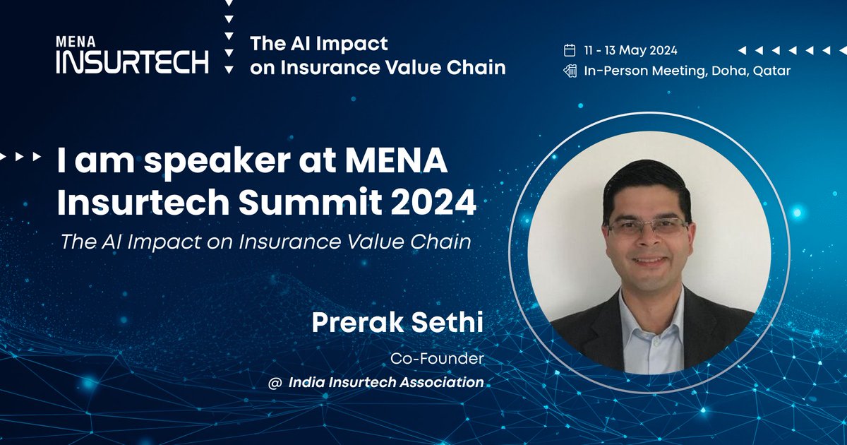 Keen to learn about "AI in Insurance"?

I'll be taking part in the India Spotlight Panel on May 12th at the MENA InsurTech Summit in Doha! 

Agenda and tickets - insurtech-mena.com/summit24/