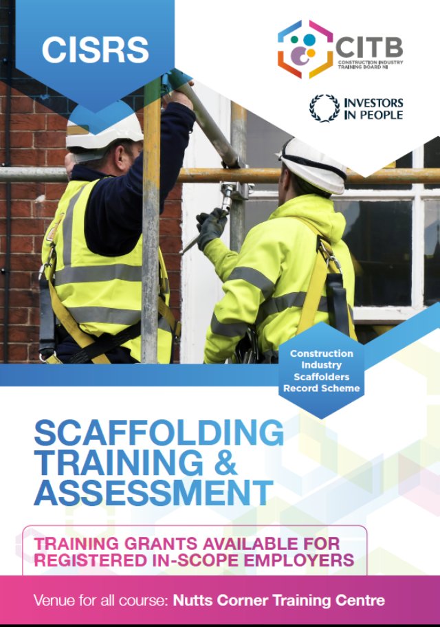 Scaffolding Training 🛠️ - Places still available on Part 2 Tube & Fitting on 13 May. For more information and to book email: scaffolding@citbni.org.uk 🏗️ #training #skills