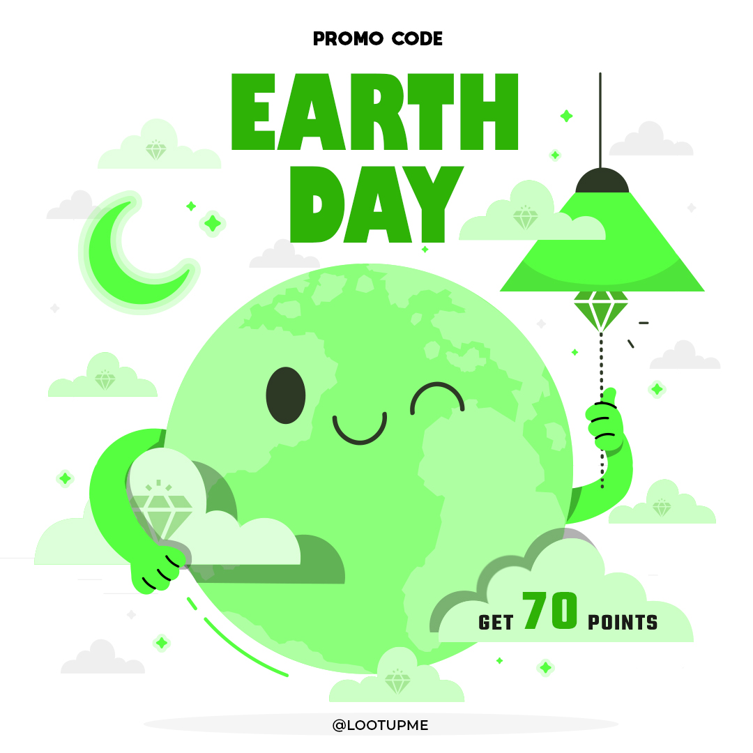 🌍 Happy Earth Day! 

Celebrate our planet with EARTHDAY and earn 70 points! 🌱 

Act quickly—redeemable for the first 2,143! 

Join us in honoring Mother Earth and watch your earnings bloom like spring flowers! 🌼💰 

#earthday #rewards #moneyonline #Lootup